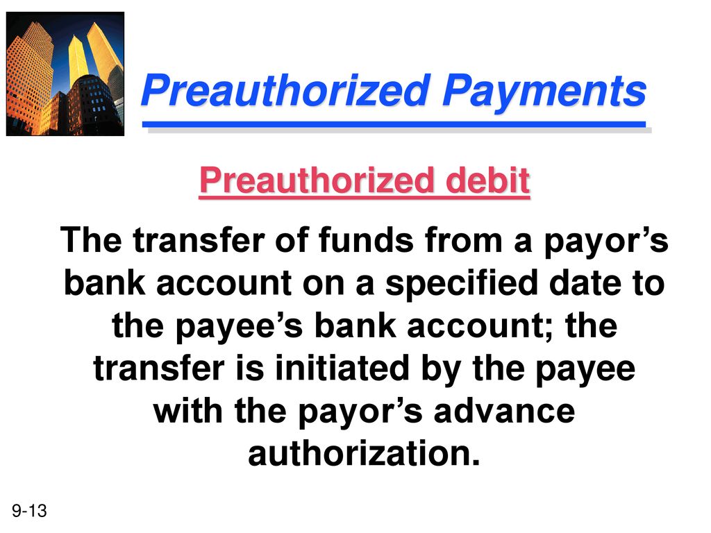 pre authorized debit meaning