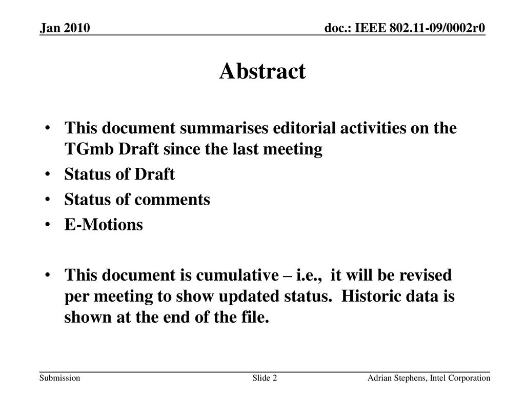 May 2006 doc.: IEEE /0528r0. Jan Abstract. This document summarises editorial activities on the TGmb Draft since the last meeting.