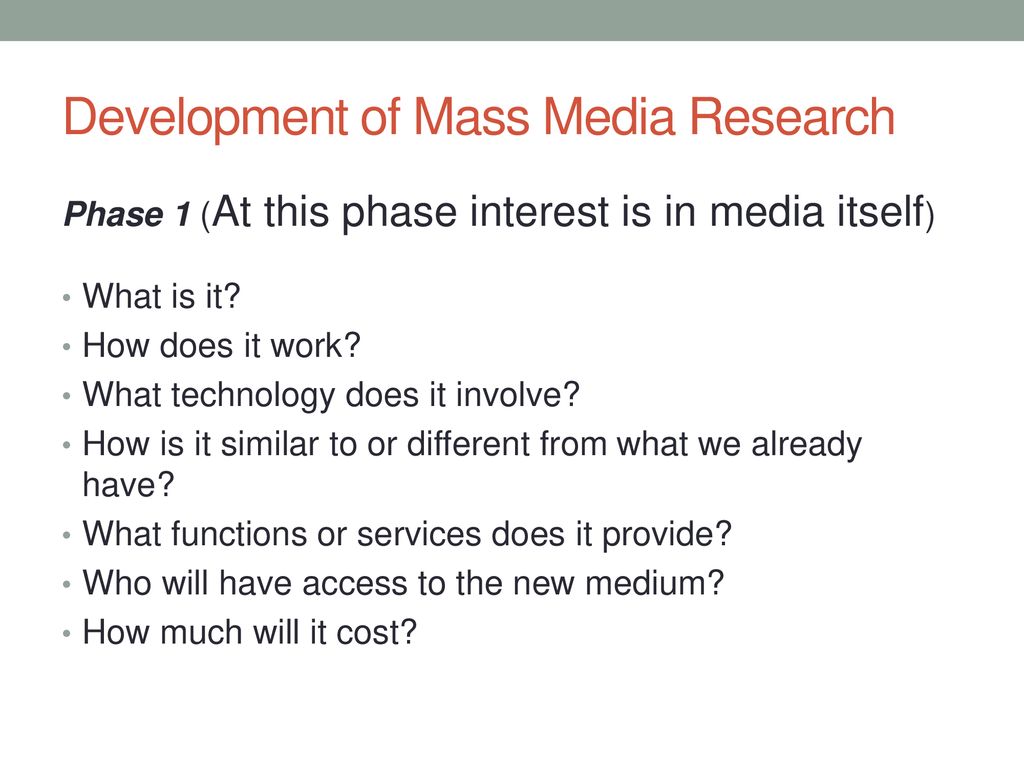 importance of research in mass media