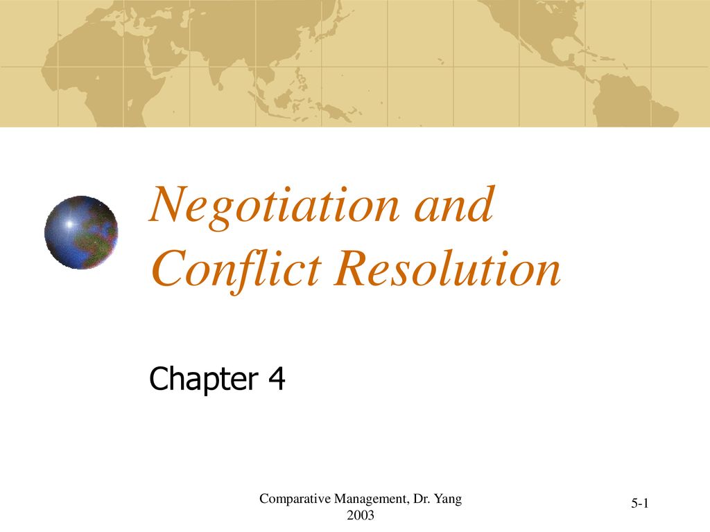 Negotiation and Conflict Resolution - ppt download