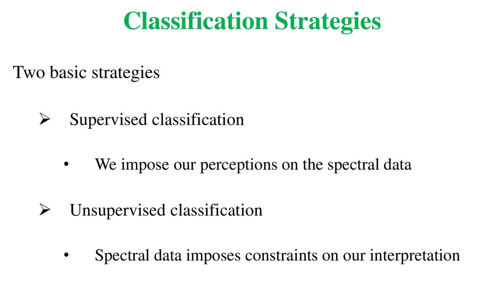 Classification Strategies