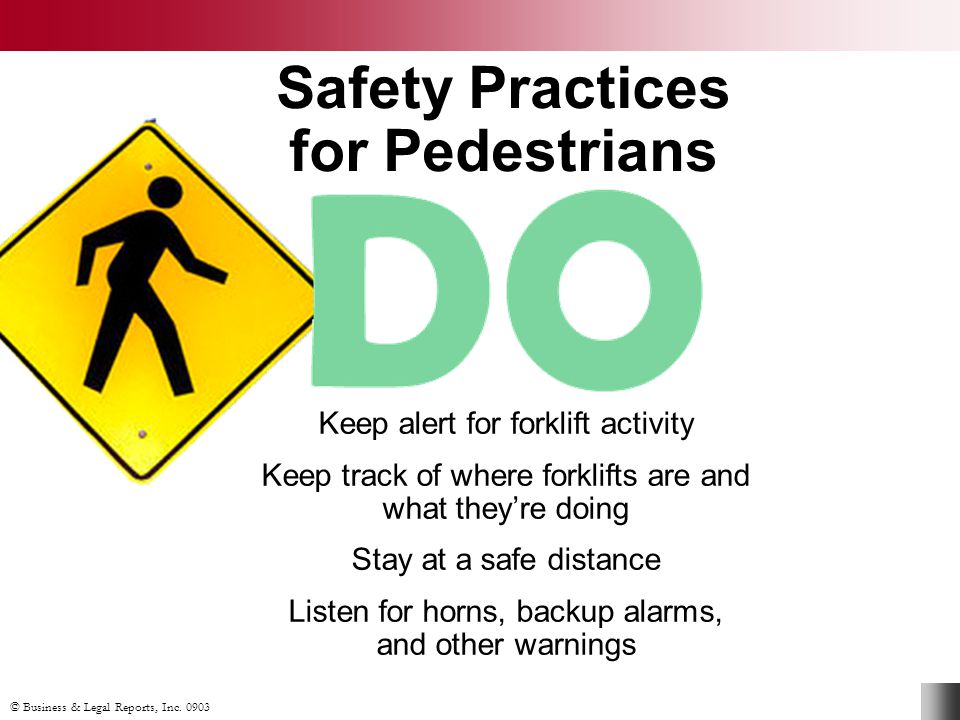 Forklifts and Pedestrian Safety - ppt download