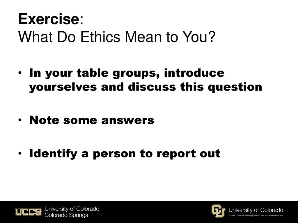 what does ethics mean to you