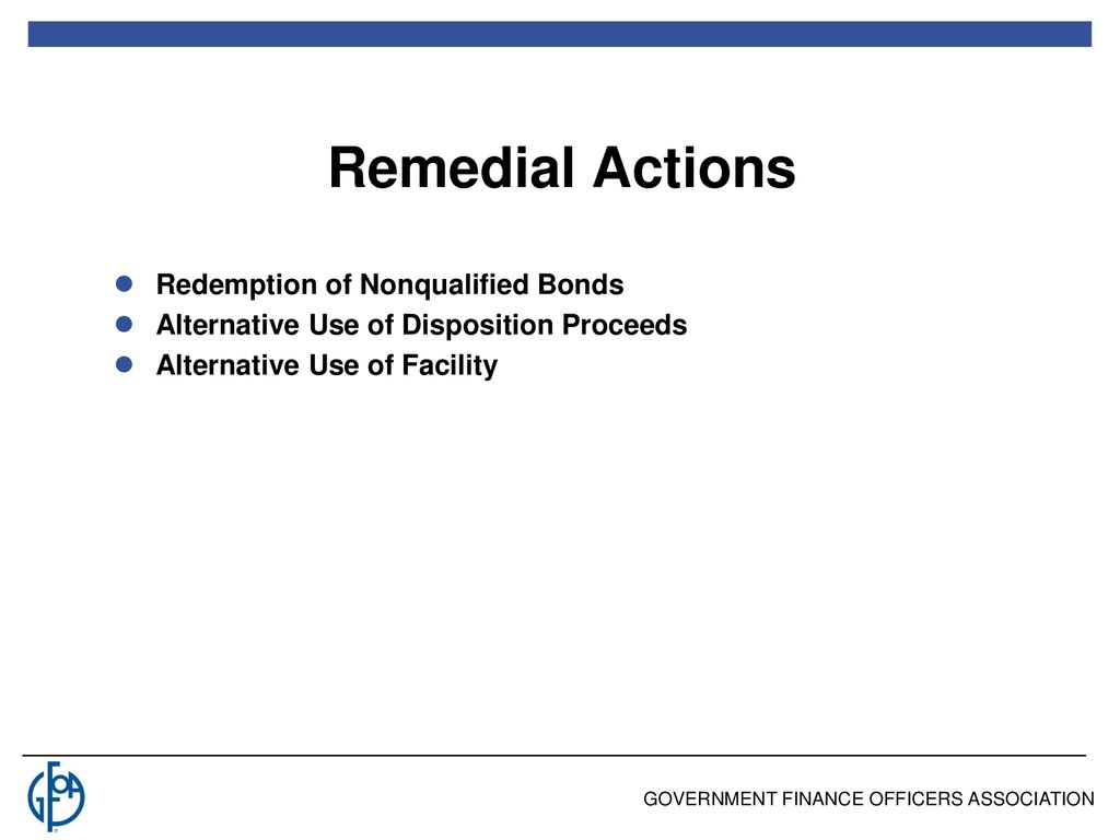 Remedial Actions Redemption of Nonqualified Bonds