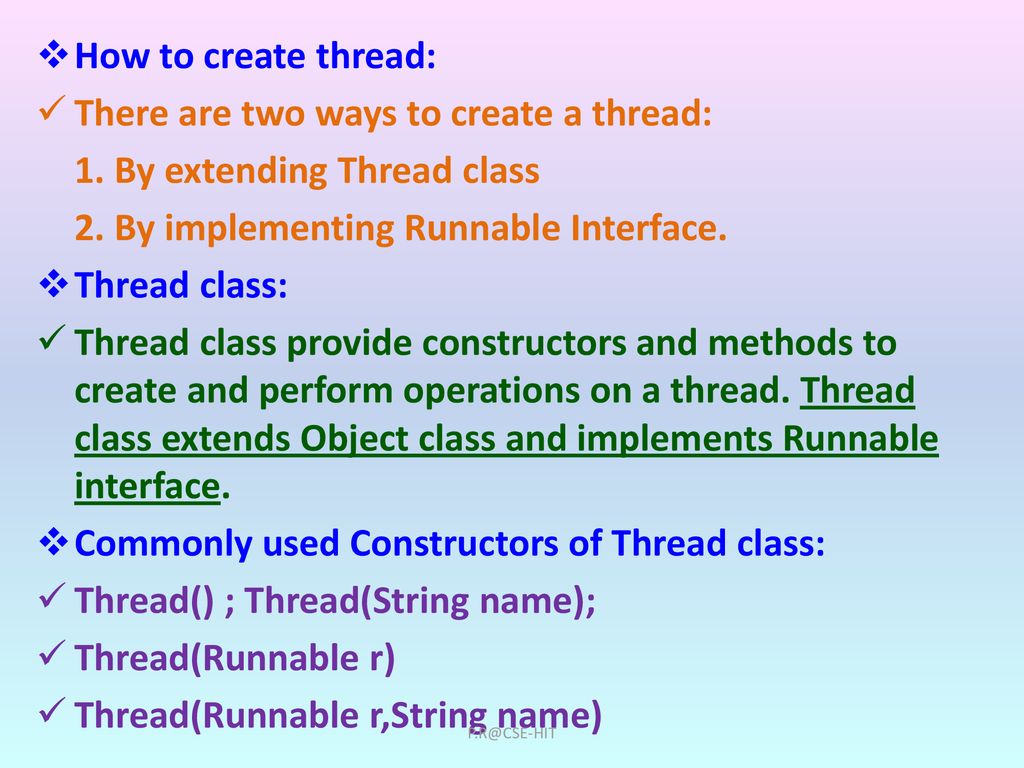 Extends Thread Vs Implements Runnable In Java