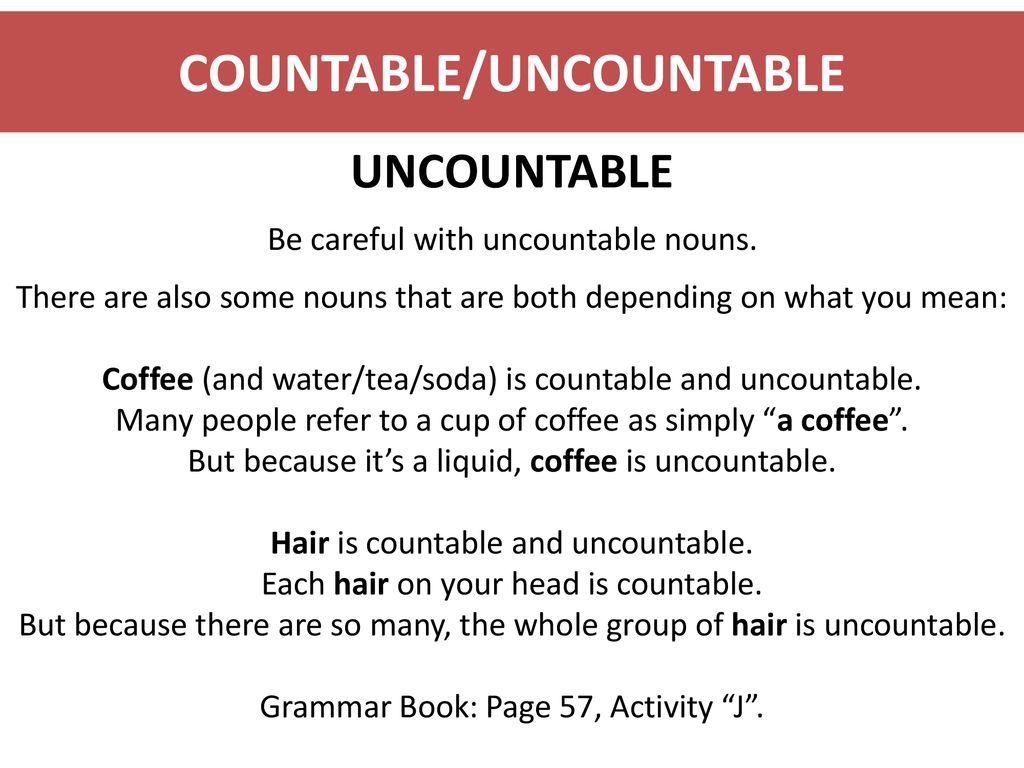 COUNTABLE/UNCOUNTABLE - ppt download