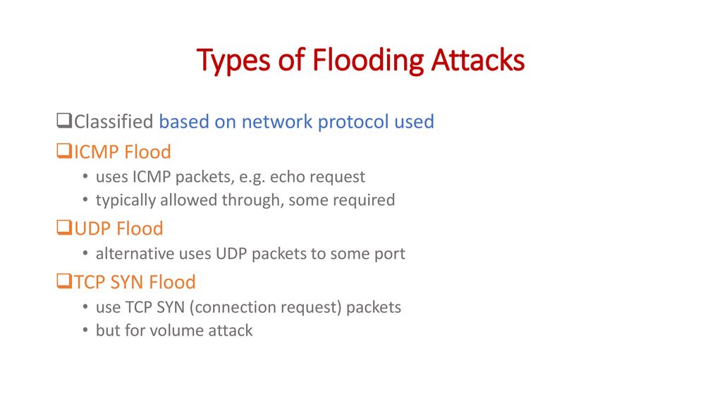 Types of Flooding Attacks