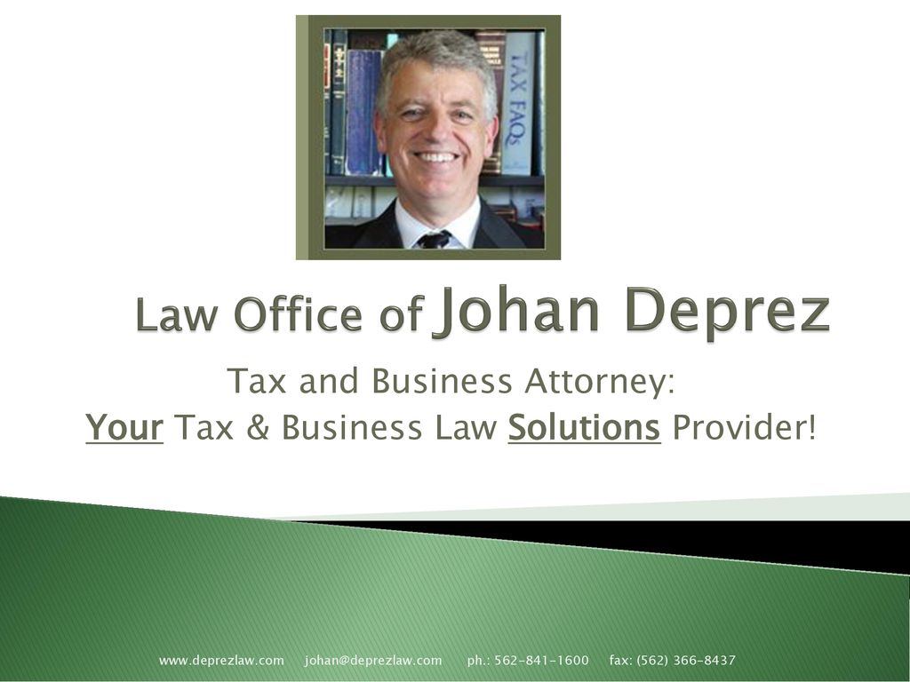 Law Office of Johan Deprez - ppt download