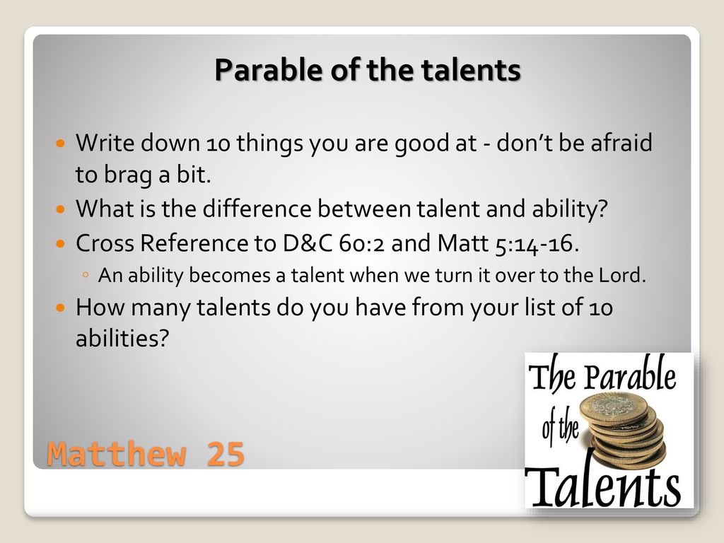 Three parables Matthew 25 Parable of the sheep & goats - ppt download