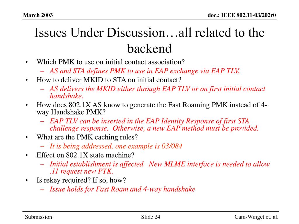 Keying for Fast Roaming - ppt download