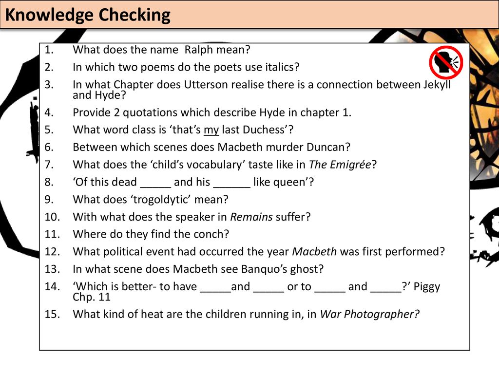 Knowledge checking in what year was jekyll and hyde published ppt