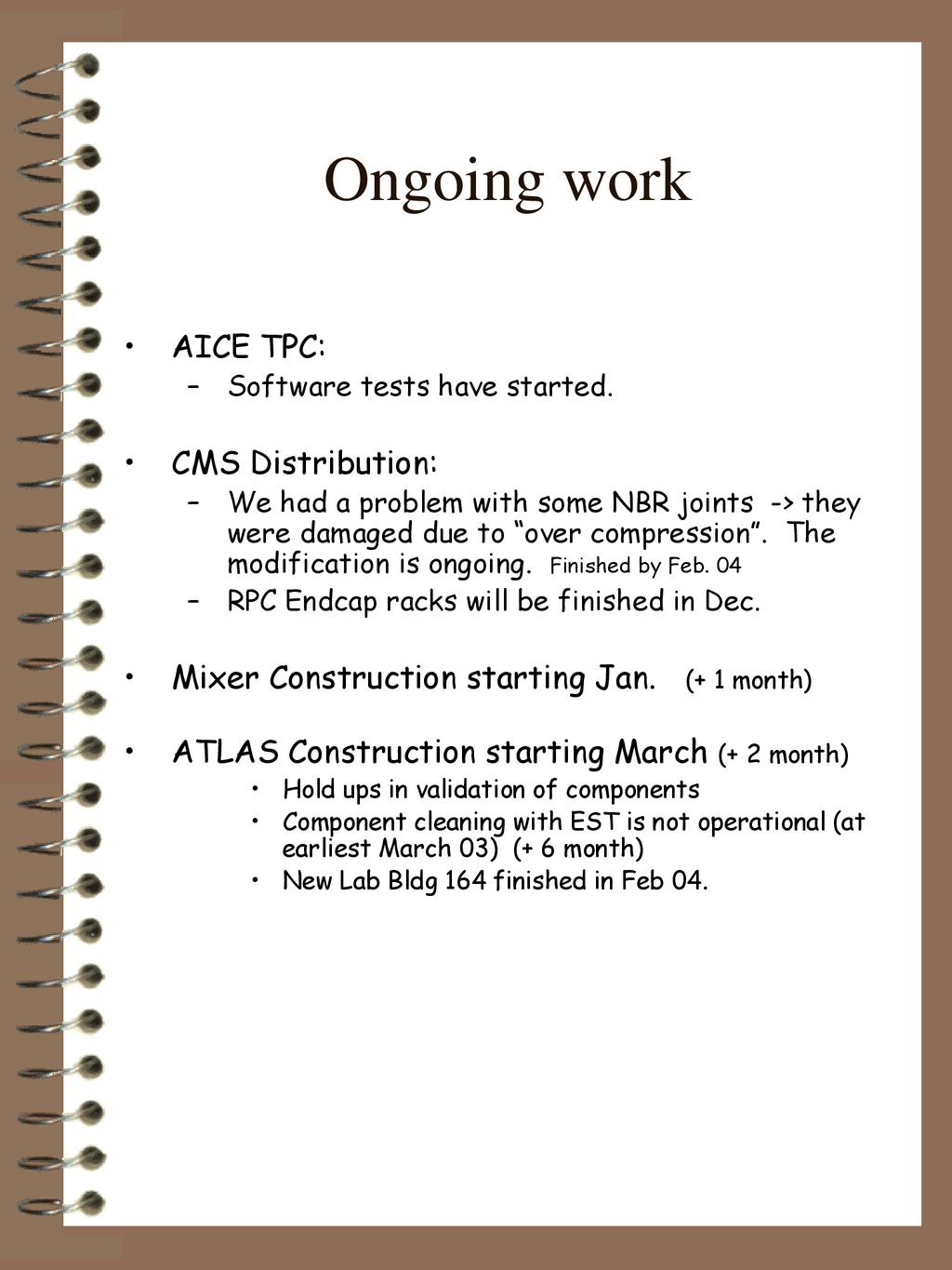 Ongoing work AICE TPC: CMS Distribution: