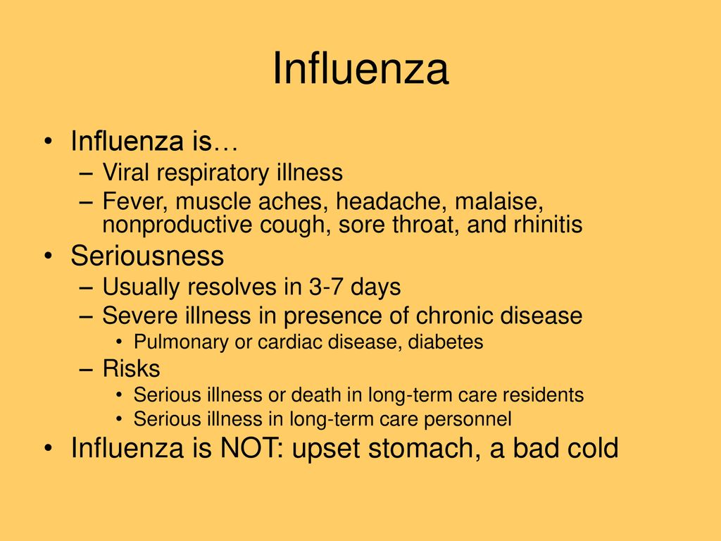 Influenza in Long-Term Care - ppt download