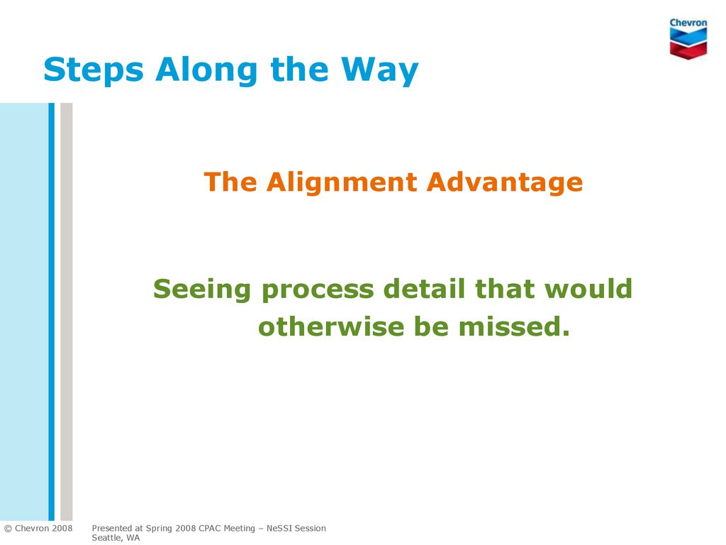 Steps Along the Way The Alignment Advantage