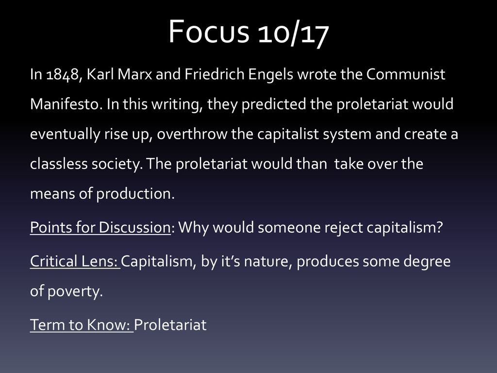 Focus 10 17 In 1848 Karl Marx And Friedrich Engels Wrote The Images, Photos, Reviews