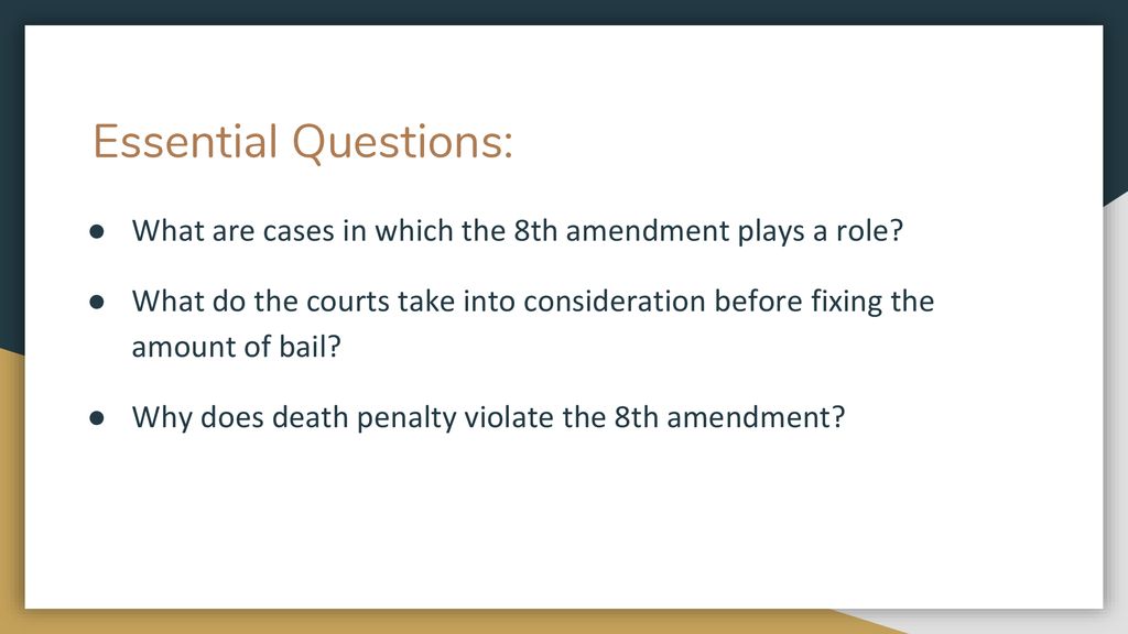 8th Amendment Examples