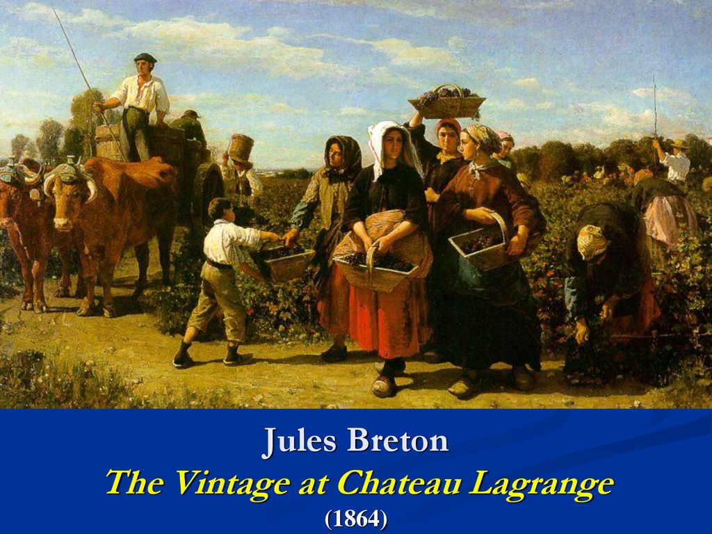 Реализм 18 век. Жюль Бретон the Vintage at Chateau Lagrange. Жюль Бретон (1827 – 1906). Жюль Бретон реализм. Жюль Бретон художник.