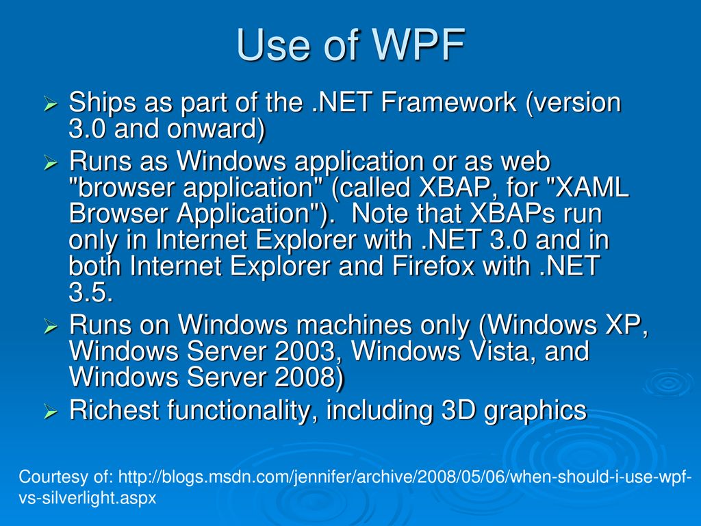 Wpf vs silverlight ppt download
