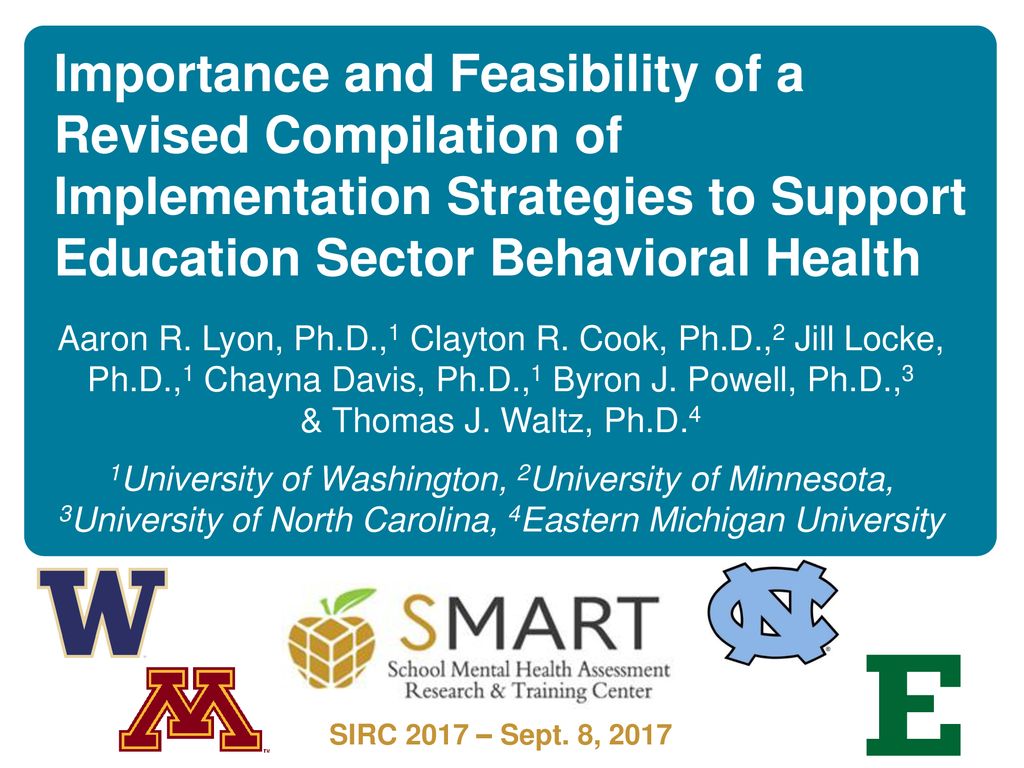 Importance and feasibility of a revised compilation of implementation