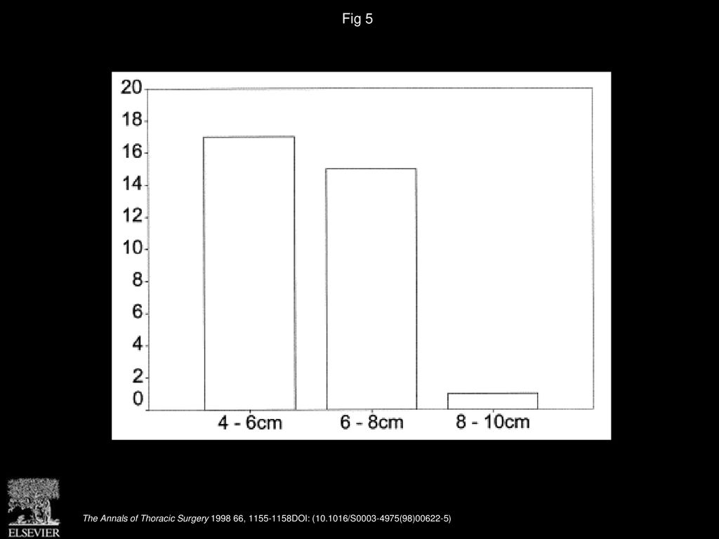 Fig 5 Average length of skin incision of the utility thoracotomy (n = 33).