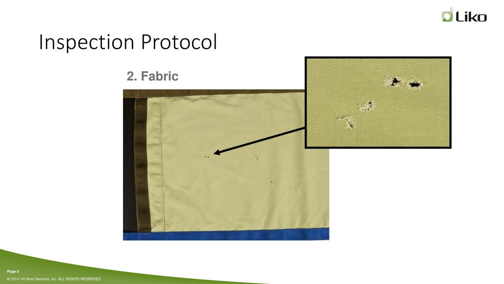 Inspection Protocol 2. Fabric