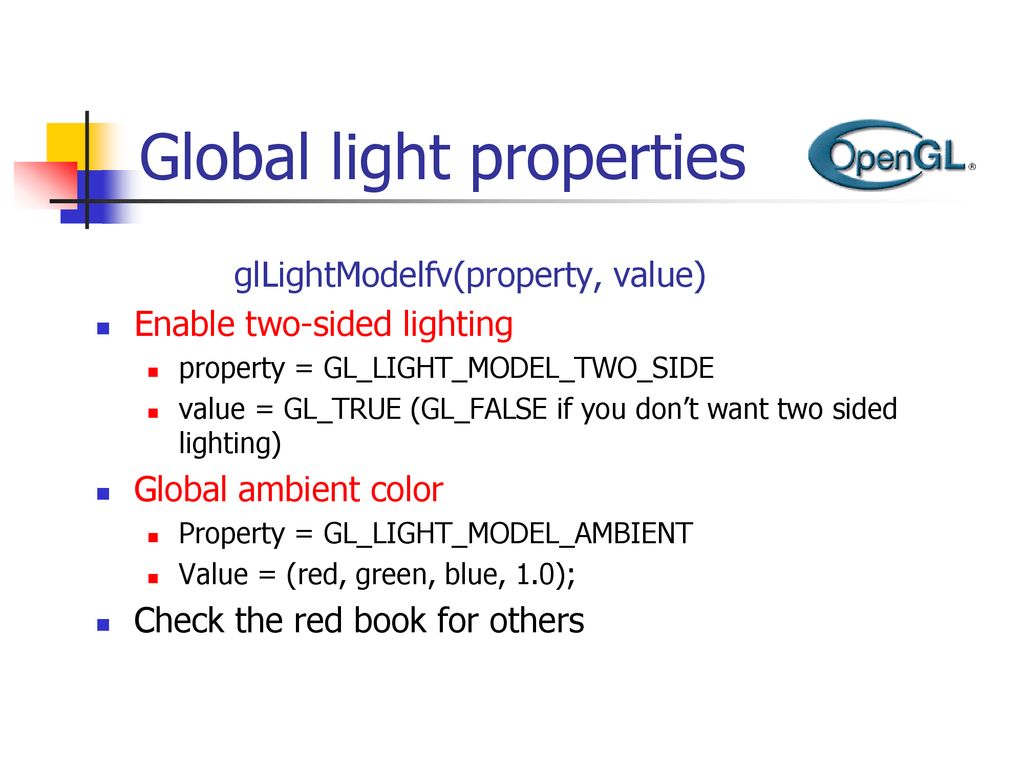 Global light properties