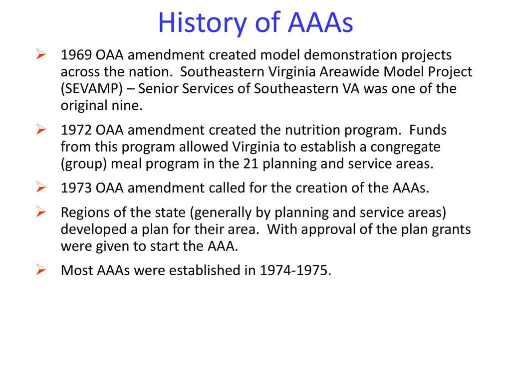 Older Americans Act Overview - Ppt Download