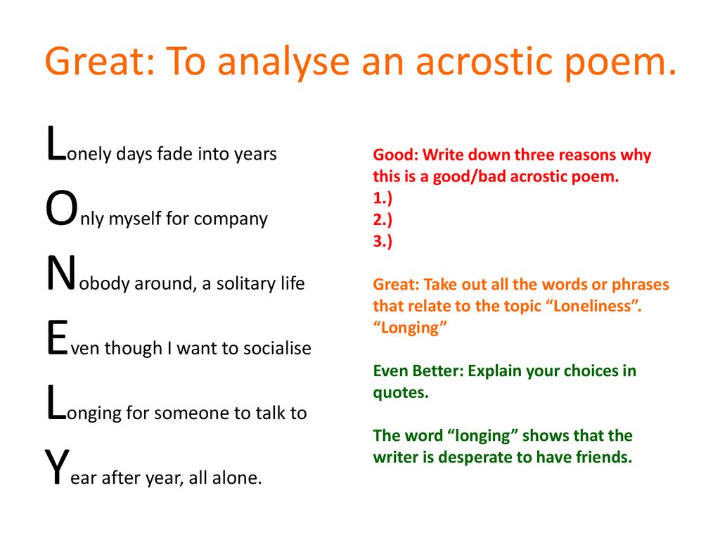 Learning Objective To Learn To Develop An Acrostic Poem Ppt Download Learning Objective To Learn To Develop An Acrostic Poem Ppt Download