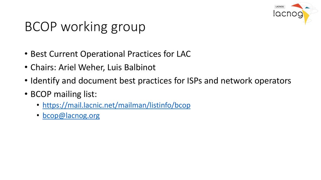 Lacnog bcop wg ppt download