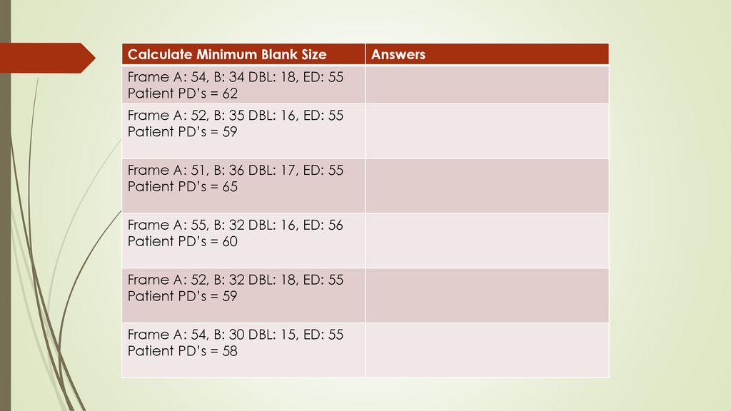 Decentration minimum blank size ppt download