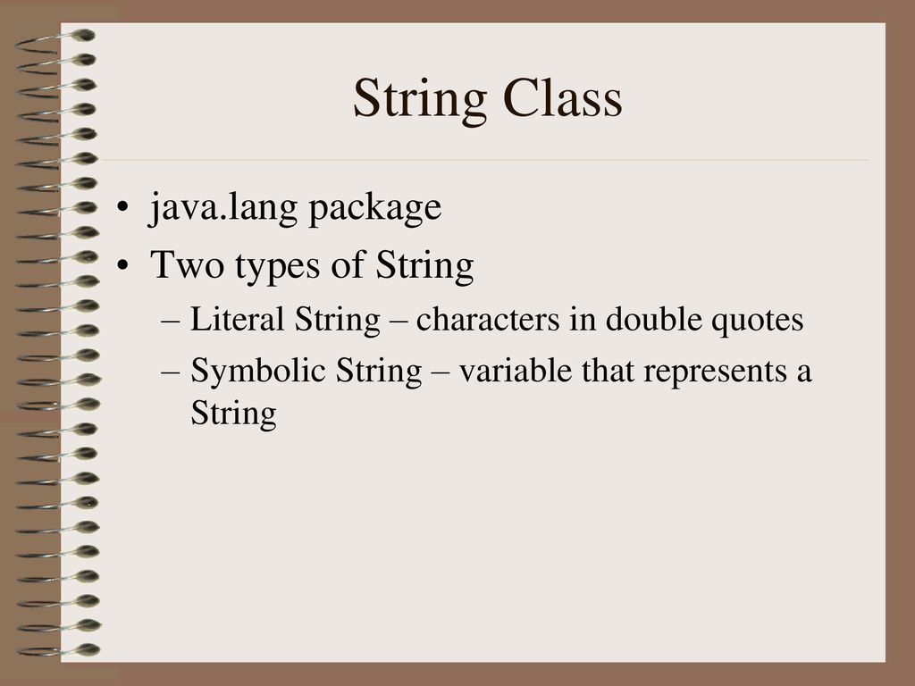 String Class. - ppt download