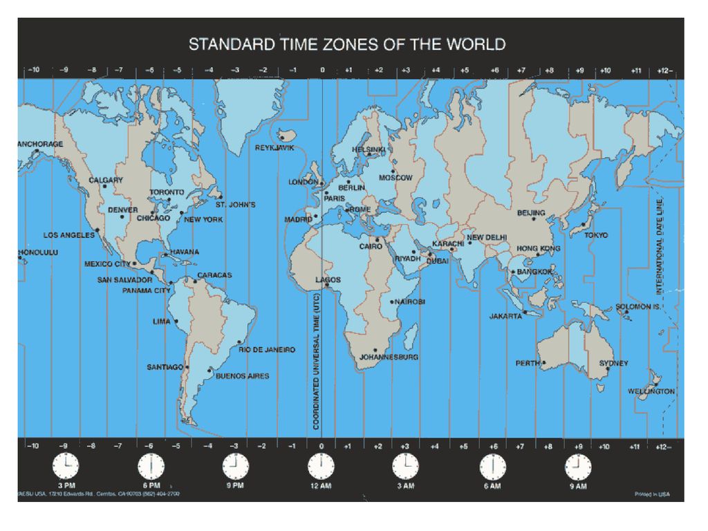Карта времени зон. Часовые пояса планеты на карте. Каоьа часлвызх плявслв МТОА.