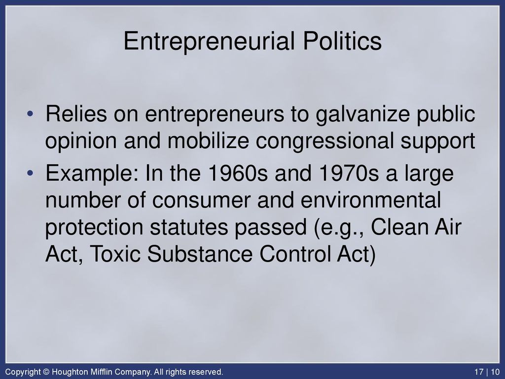 Entrepreneurial Politics