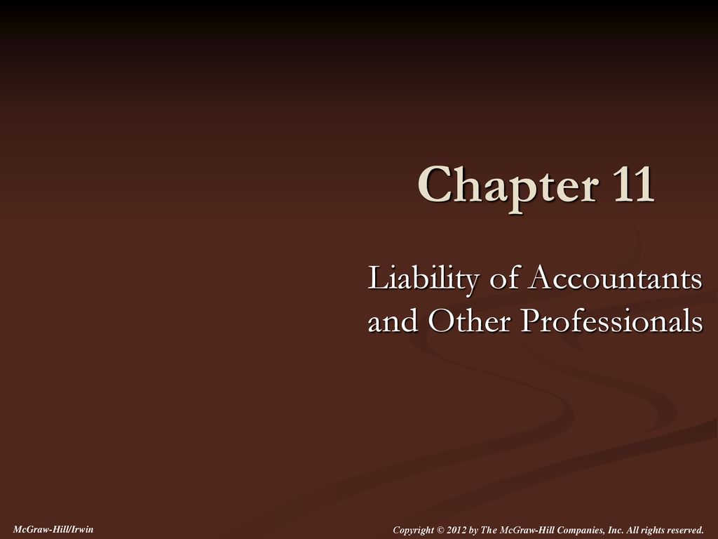 Liability Of Accountants And Other Professionals - Ppt Download