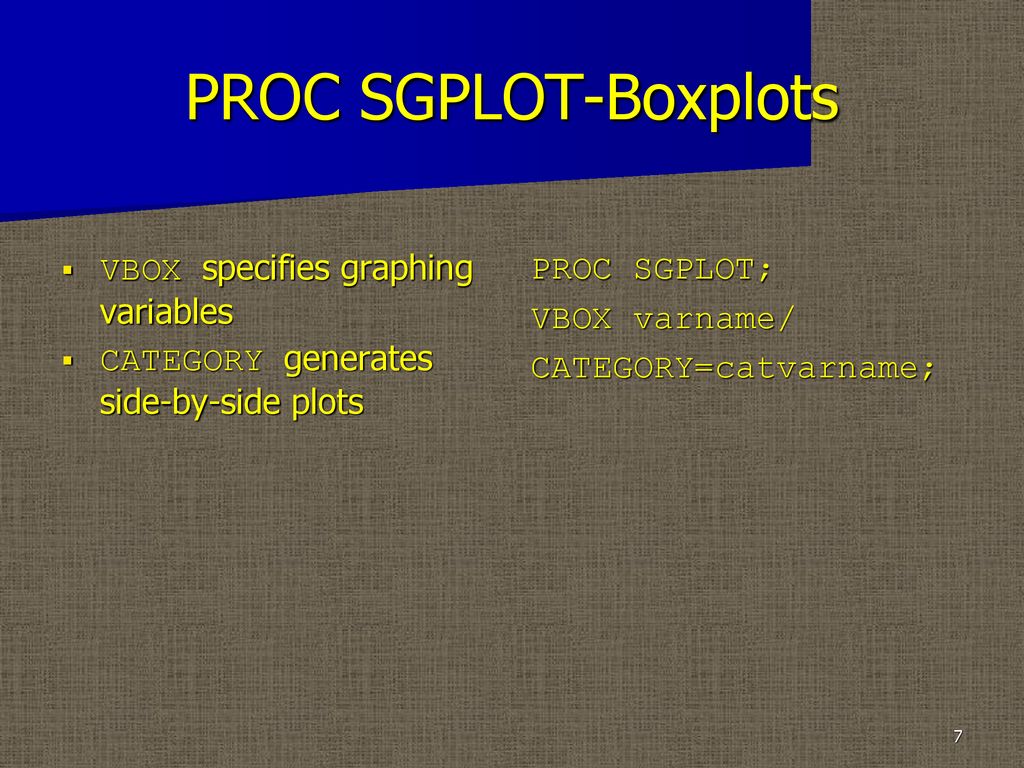 Chapter 8 ods graphics ods graphics were not available prior to sas 9 