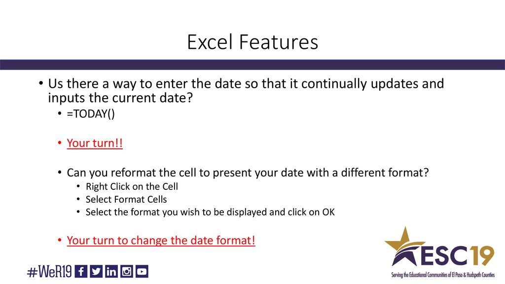 Excel updates using formulas ppt download