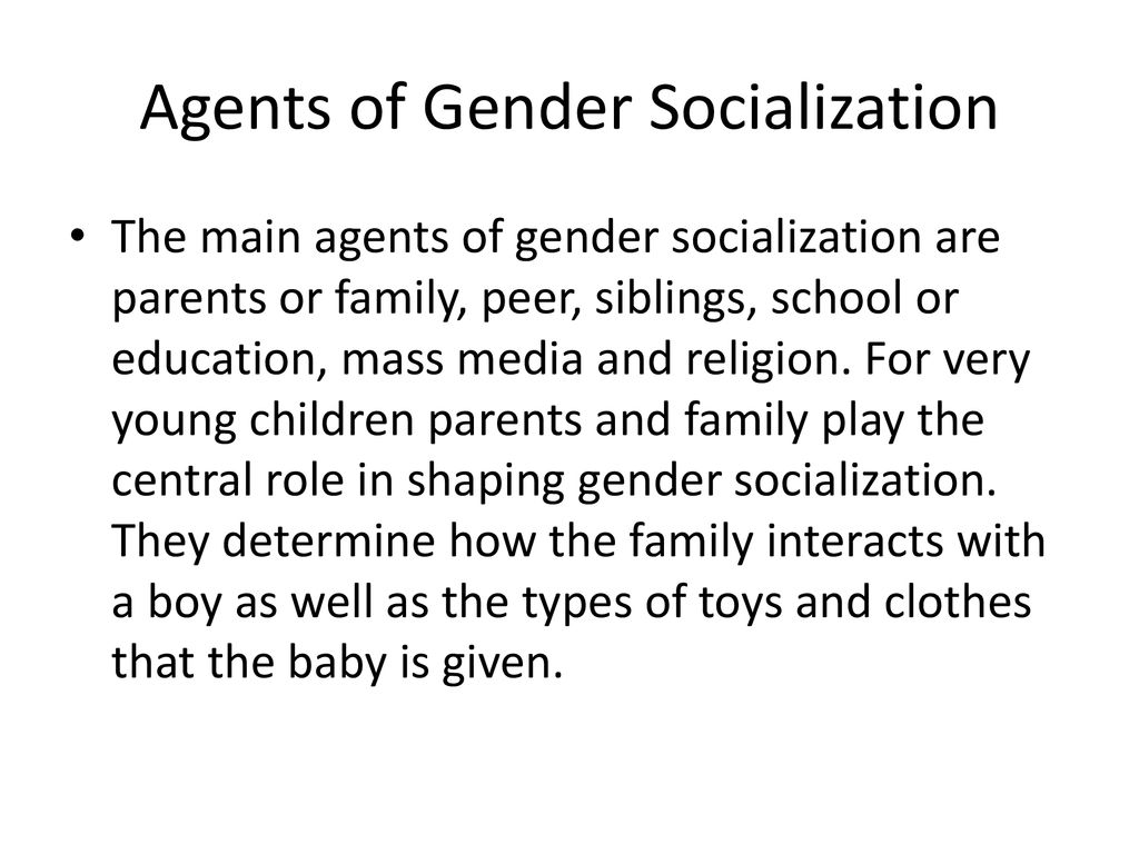 gender socialization in schools