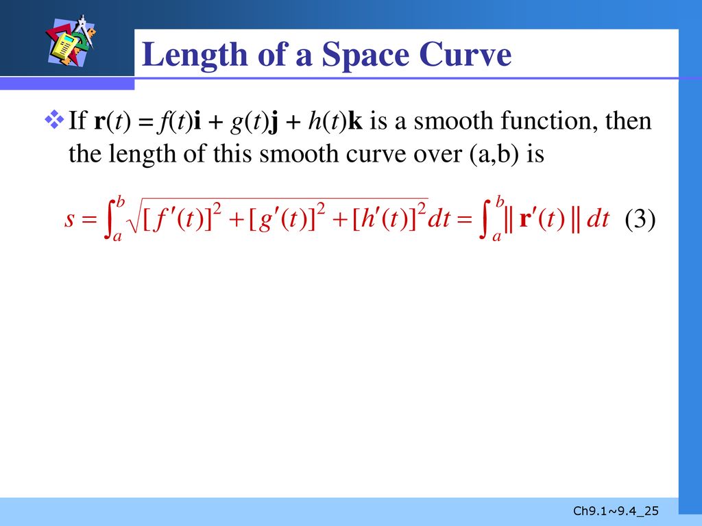 Contents 9 1 Vector Functions 9 2 Motion In A Curve Ppt Download