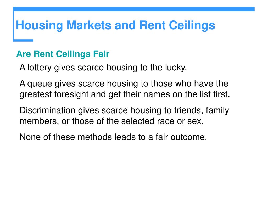Housing Markets and Rent Ceilings