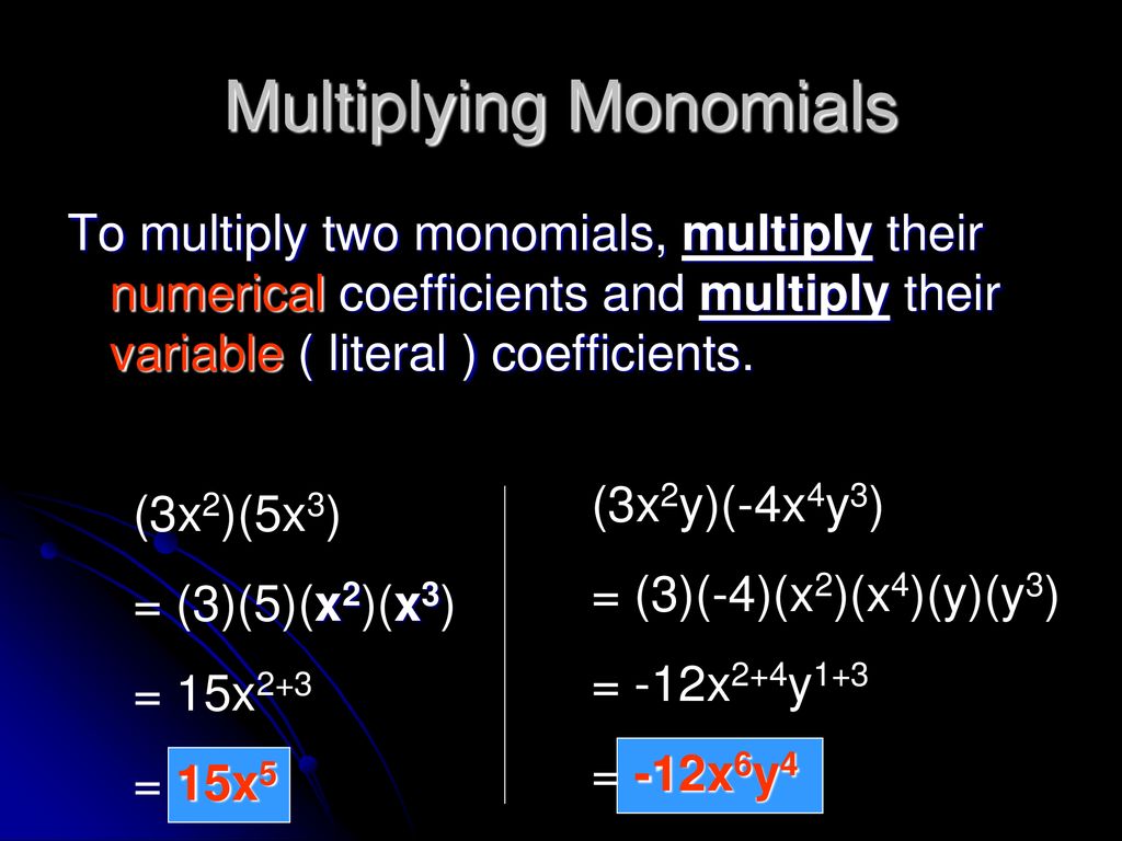Multiplying Monomials - ppt download Regarding Multiplying Monomials Worksheet Answers
