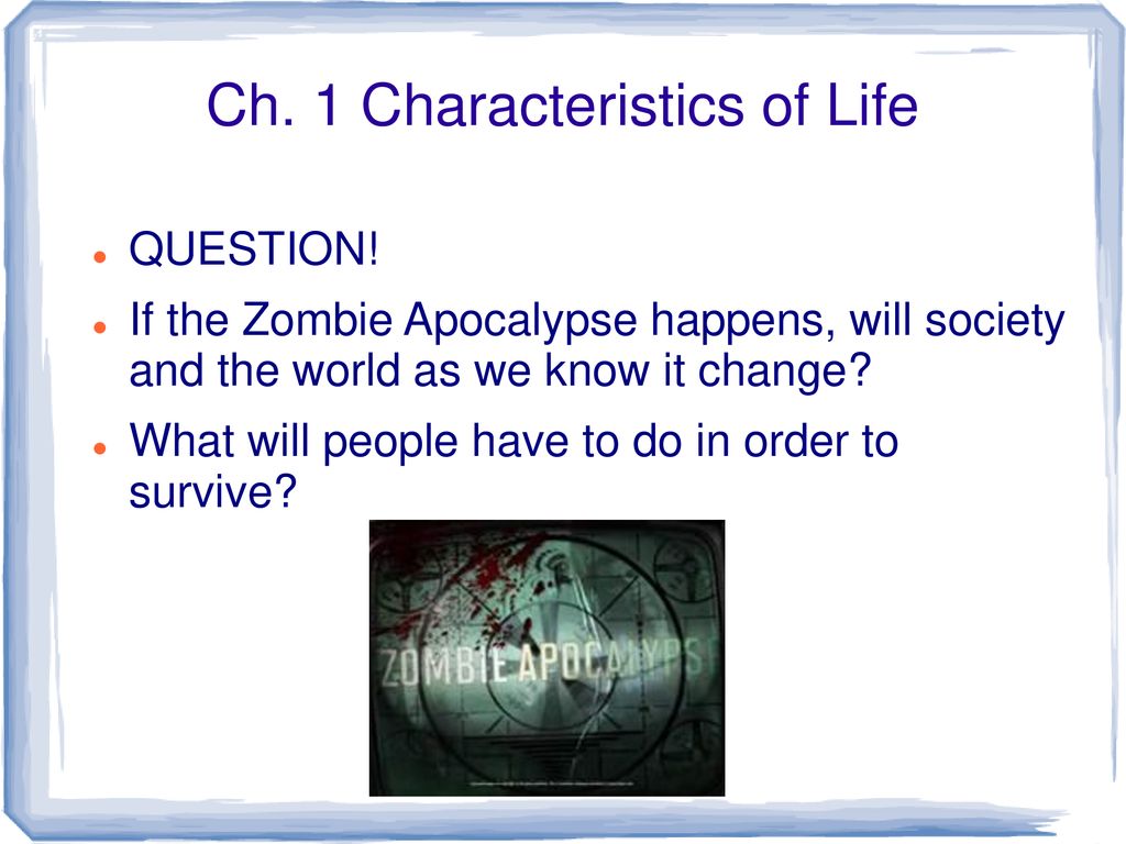 Ch 1 Characteristics Of Life Questions Of The Day Ppt Download