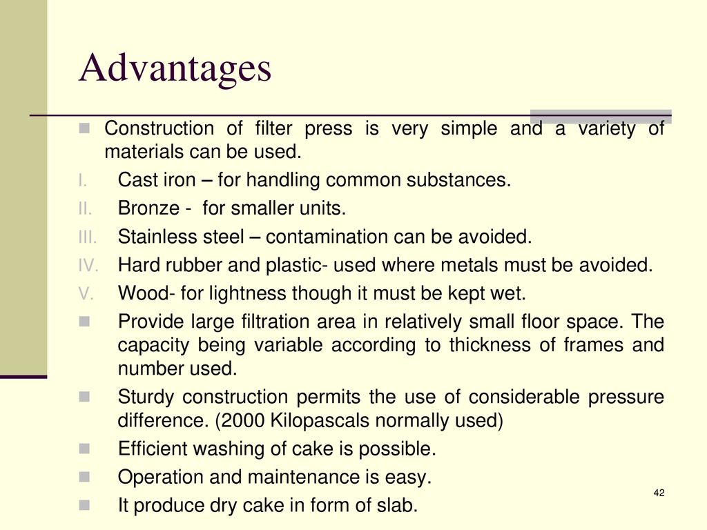 Filter Press - advantages and applications
