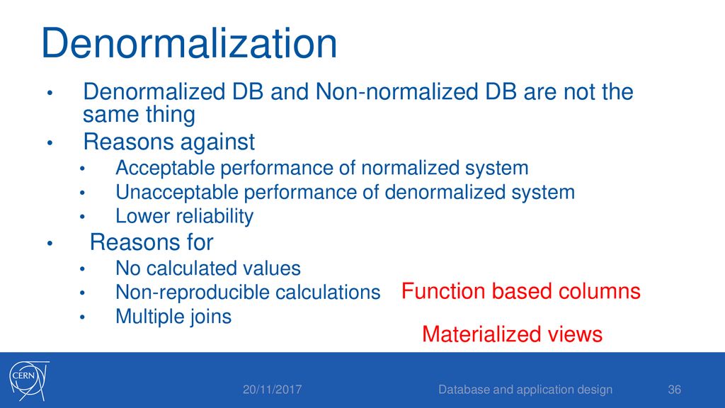 Database and application design ppt download