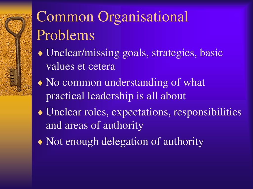 Common Organisational Problems
