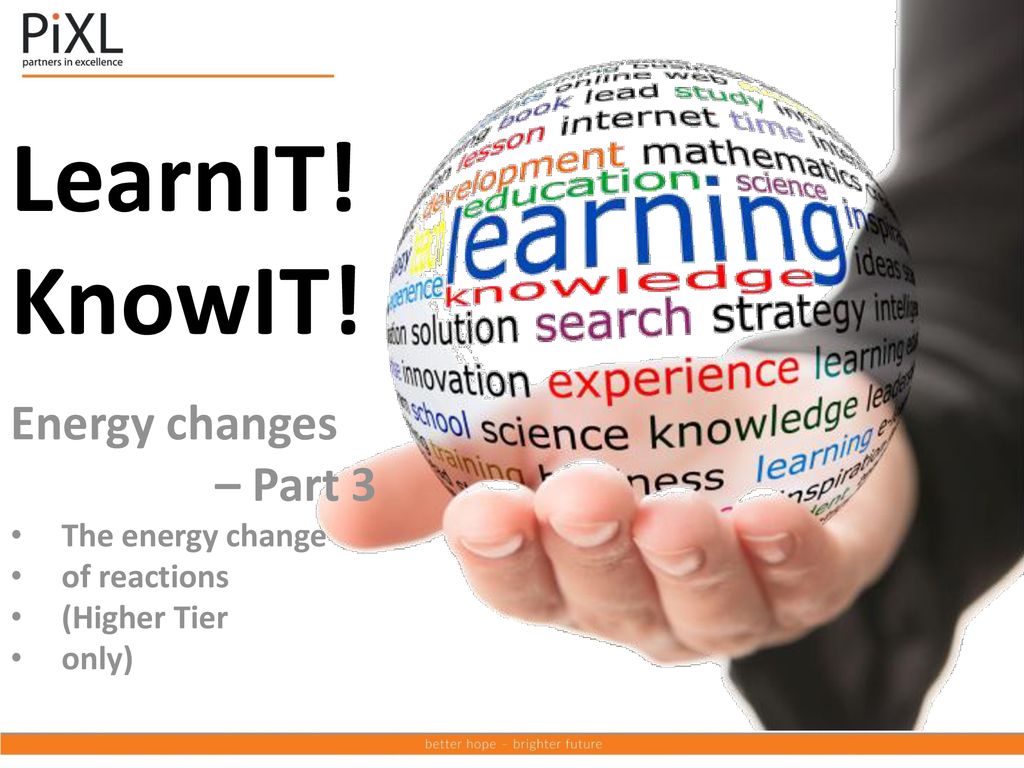 LearnIT! KnowIT! Energy changes – Part 3 The energy change