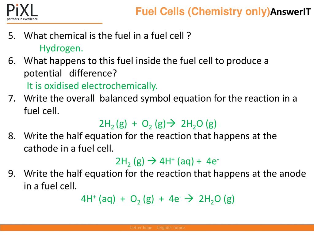 Fuel Cells (Chemistry only)AnswerIT