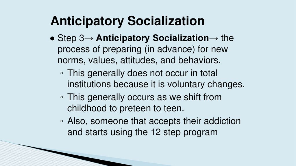 anticipatory socialization sociology