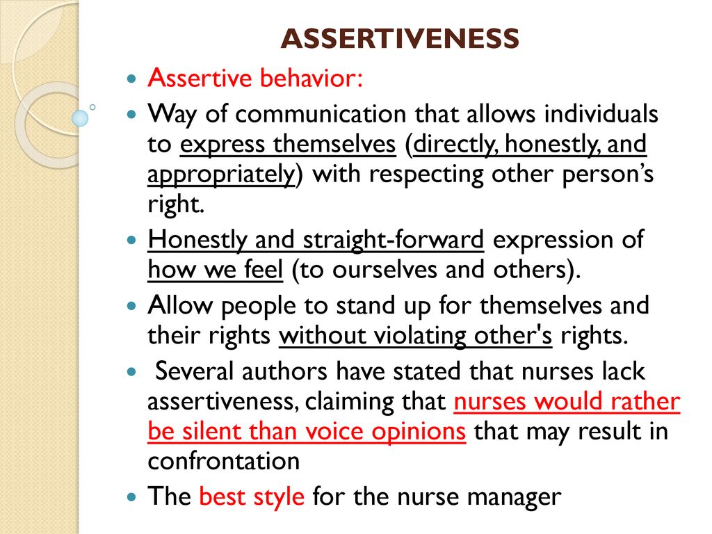 Self assertive meaning