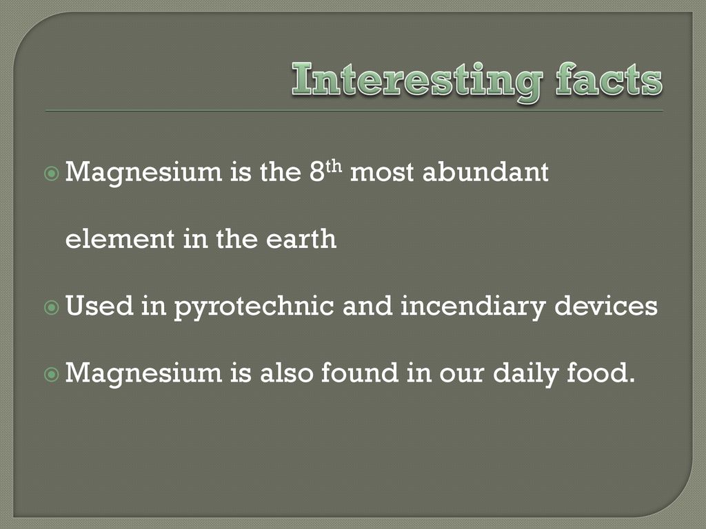 Magnesium By: Jennifer / ppt download