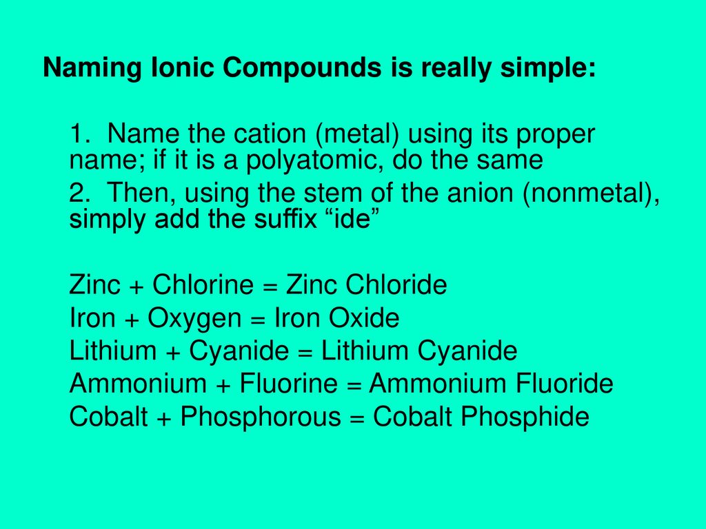 Naming Chemical Compounds - ppt download